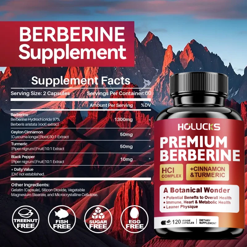 Berberine Hcl Capsule - Complesso Holucks Premium Berberine HCl con