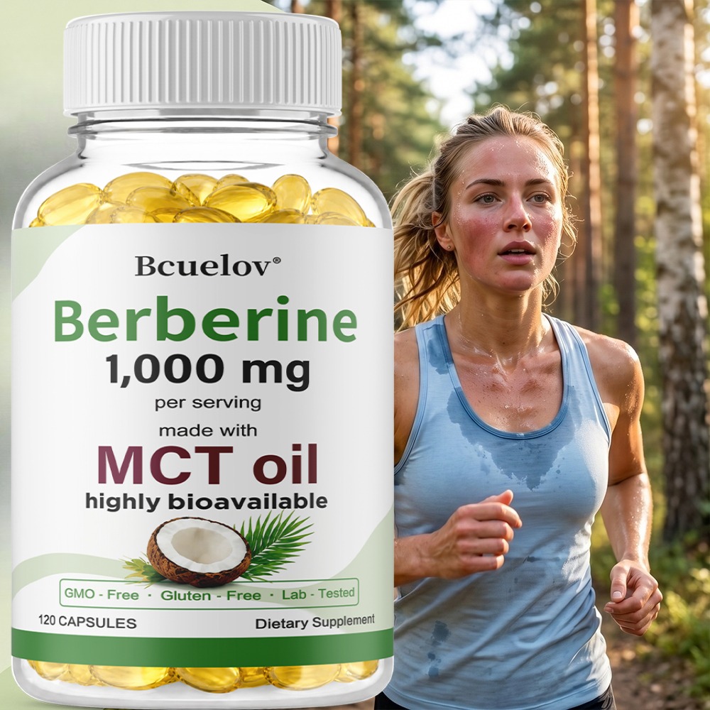 Berberine Hcl Capsule - Berberina 1000mg con Olio MCT, 120