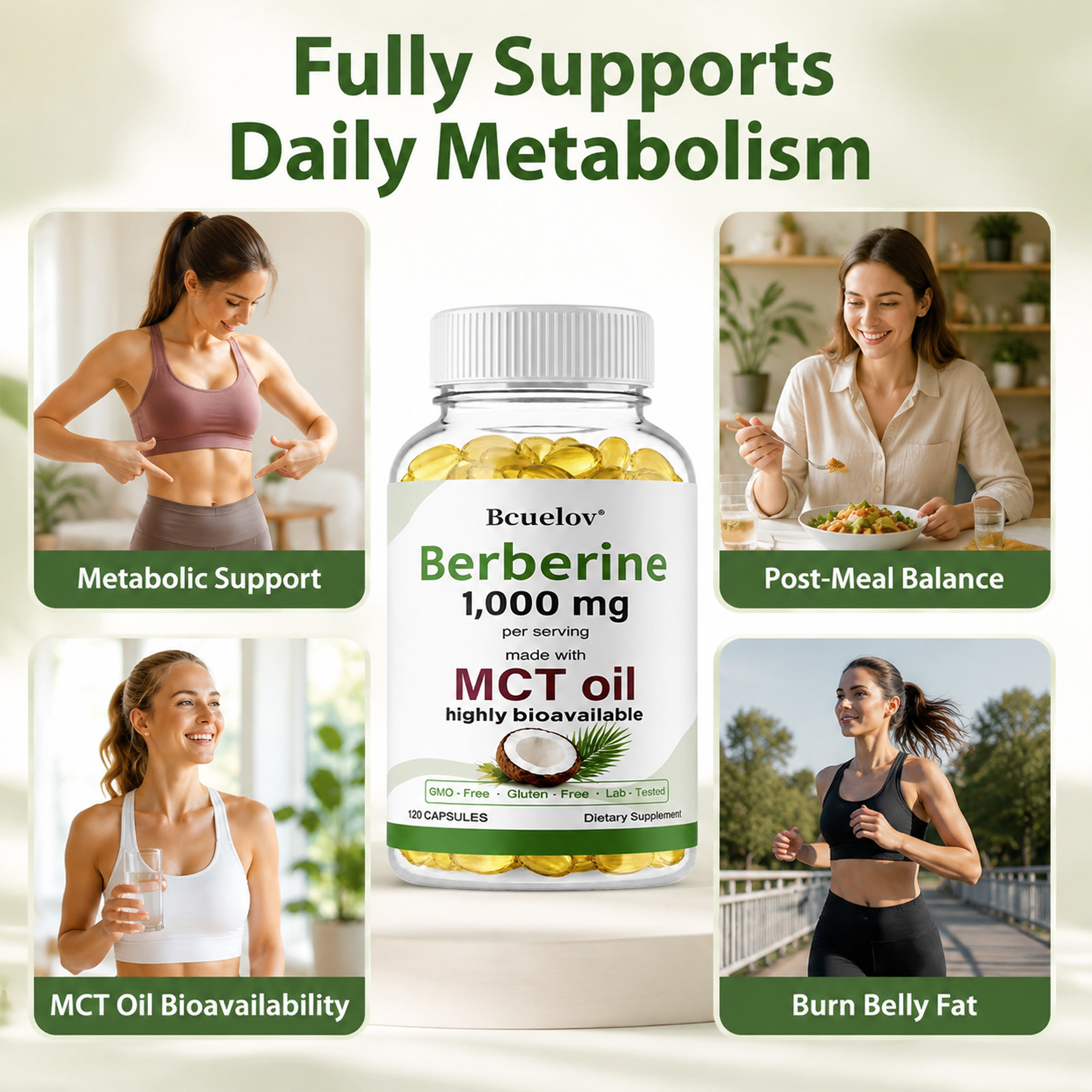 Berberina 1000mg con Olio MCT, - Berberine Hcl Capsule recensione e prezzo
