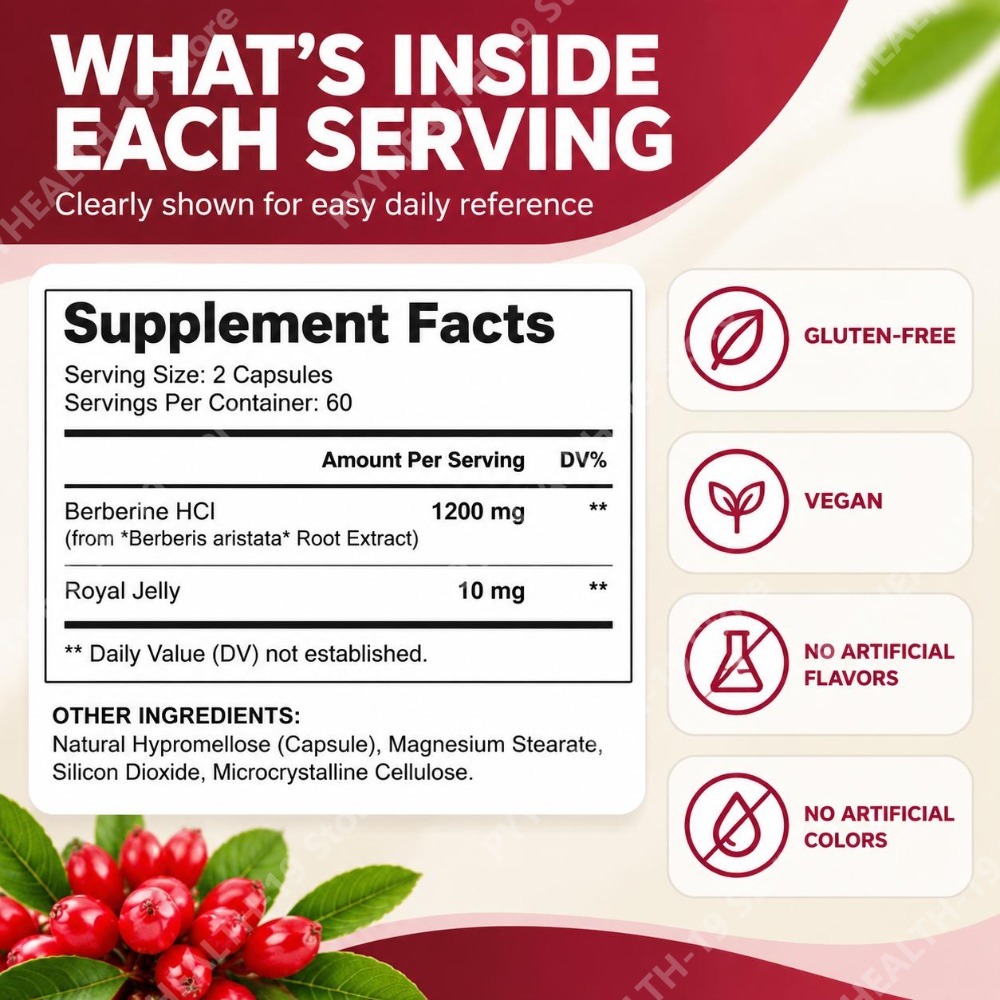 Berberina 1200 mg con Pappa Re - Berberine Hcl Capsule recensione e prezzo