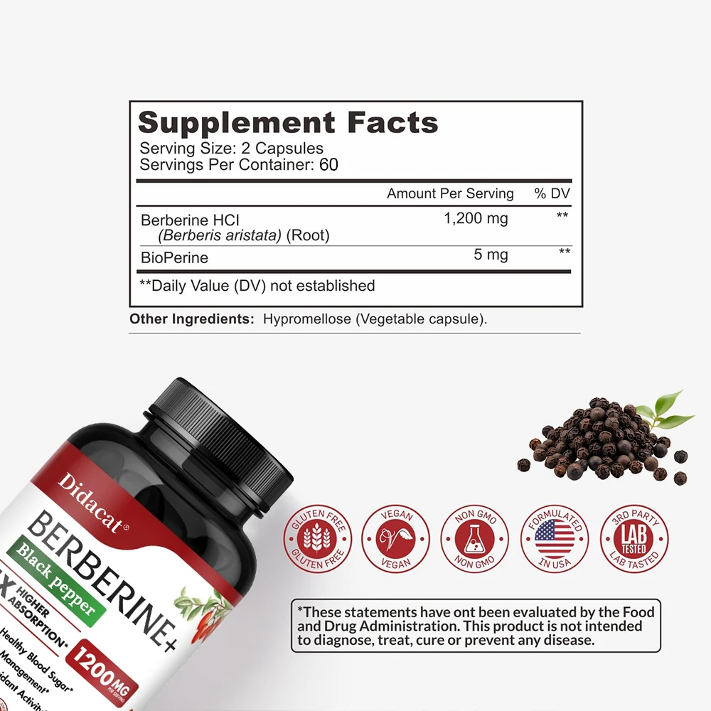 Integratore Berberine HCl - pe - Berberine Hcl Capsule recensione e prezzo